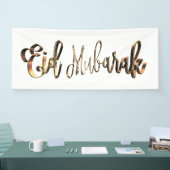 Eid Mubarak elegante Goldblick-Typografie Banner (Messe)