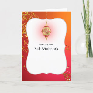 Eid Mubarak Familienfoto-Gruß Feiertagskarte