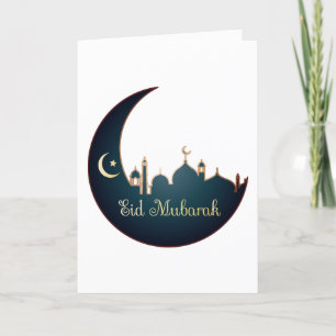 Eid Mubarak Familienfoto-Gruß Feiertagskarte