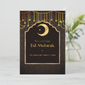 Eid Mubarak Family Foto Gruß Karte (Stehend Vorderseite)