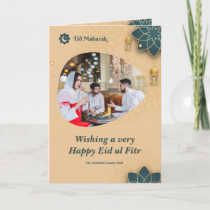 Eid Mubarak Family Foto Grußkarte Feiertagskarte