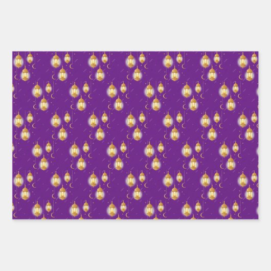 Eid Mubarak fanoos Geschenkpapier Set (Vorderseite 2)