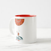 Eid Mubarak farbvolles Design Zweifarbige Tasse (Vorderseite Links)