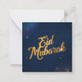 Eid Mubarak  Feiertags-Grußkarte Mitteilungskarte (Vorderseite)