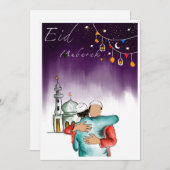 Eid Mubarak Feiertagskarte (Vorne/Hinten)