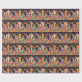 Eid Mubarak Festival Scene Wrapping Geschenkpapier (Flach)