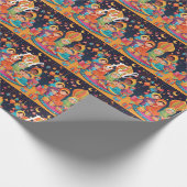 Eid Mubarak Festival Scene Wrapping Geschenkpapier (Ecke)