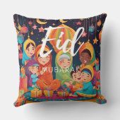 Eid Mubarak Festive Scene Cushion Kissen (Rückseite)