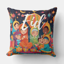 Eid Mubarak Festive Scene Cushion Kissen