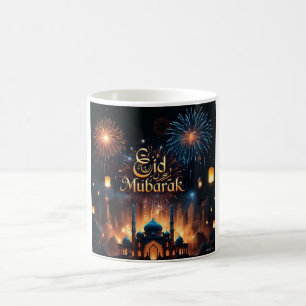 Eid Mubarak Fireworks Celebration Kaffeetasse