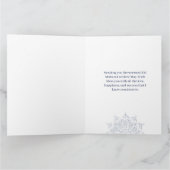 Eid Mubarak /Firmenname in Blau Grüße  Karte (Innenseite)