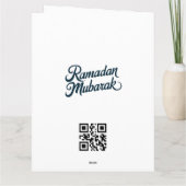 Eid Mubarak /Firmenname in Blau Grüße  Karte (Rückseite)