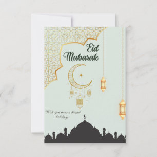 Eid Mubarak Flache Dankeskkarte  Dankeskarte