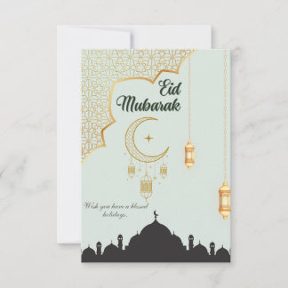 Eid Mubarak Flache Dankeskkarte Dankeskarte