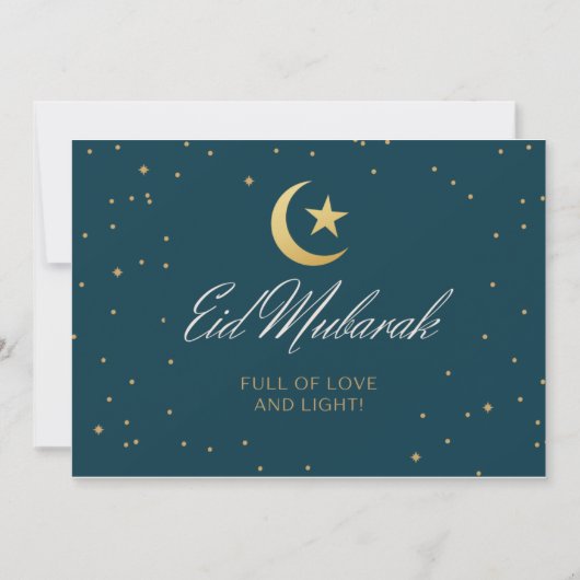 Eid Mubarak Flat Grußkarte Karte (Vorderseite)