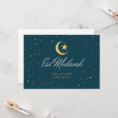 Eid Mubarak Flat Grußkarte Karte (Vorderseite/Rückseite Beispiel)