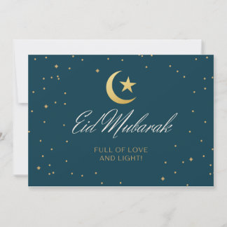 Eid Mubarak Flat Grußkarte Karte