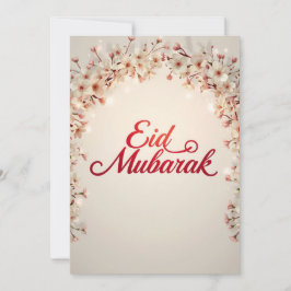 Eid mubarak floral Card Modern Eid Fitr Card Einladung