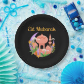 Eid Mubarak Floral Pappteller (Party)