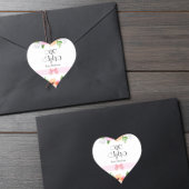 Eid Mubarak Floral Pink Herz-Aufkleber