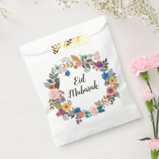 EID MUBARAK FLORAL WREATH FAVOR BAGS GESCHENKTÜTCHEN
