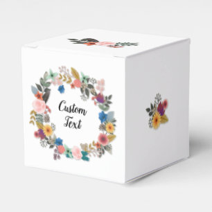 EID MUBARAK FLORAL WREATH FAVOR CUBE FAVOR BOX GESCHENKSCHACHTEL