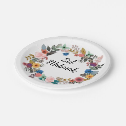 EID MUBARAK FLORAL WREATH TELLER (Schrägansicht)