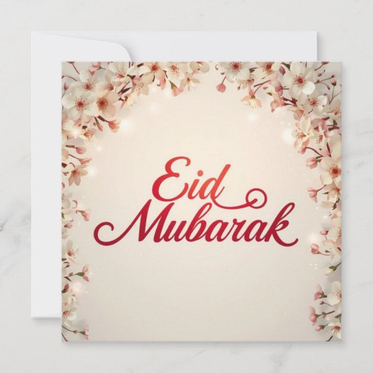Eid mubarak for Eid Fitr Card Dankeskarte (Vorderseite)