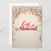 Eid mubarak for Eid Fitr Card Einladung (Vorne/Hinten)
