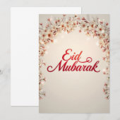 Eid mubarak für Eid Fitr Karte (Vorne/Hinten)