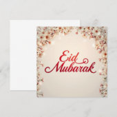 Eid mubarak für Eid Fitr Karte (Vorne/Hinten)