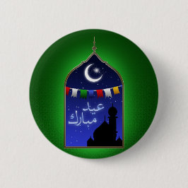 Eid Mubarak Garland Moon Button