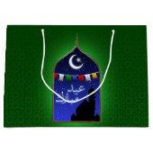 Eid Mubarak Garland Moon Große Geschenktüte (Vorderseite)