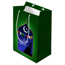 Eid Mubarak Garland Moon Mittlere Geschenktüte