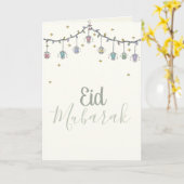 Eid Mubarak gefaltete Grußkarte Karte (Gelbe Blume)