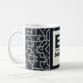 Eid Mubarak Geometric Pattern Kaffeetasse (Links)