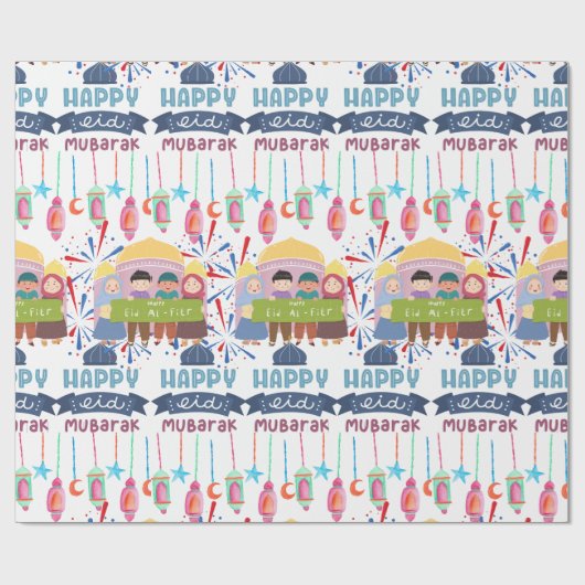 EID Mubarak-Geschenk Geschenkpapier (Flach)
