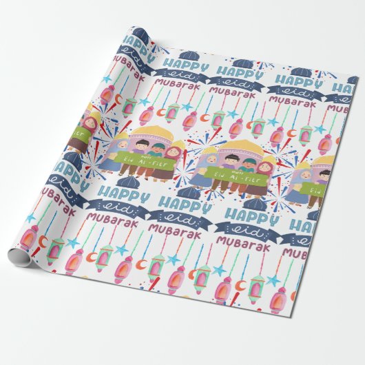 EID Mubarak-Geschenk Geschenkpapier (Ungerollt)
