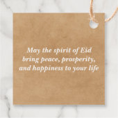 Eid Mubarak Geschenkanhänger (Rückseite)