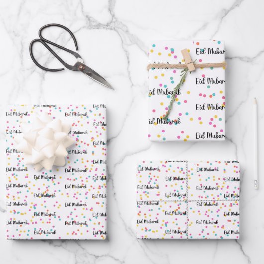 Eid Mubarak Geschenkpapier Set (Vorderseite)