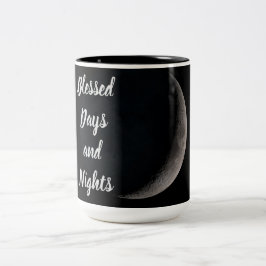 Eid Mubarak gesegnete Tage Crescent Moon Zweifarbige Tasse