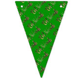 Eid Mubarak Gestaltungsmuster Gold Grün Wimpelkette (Zweite Fahne)