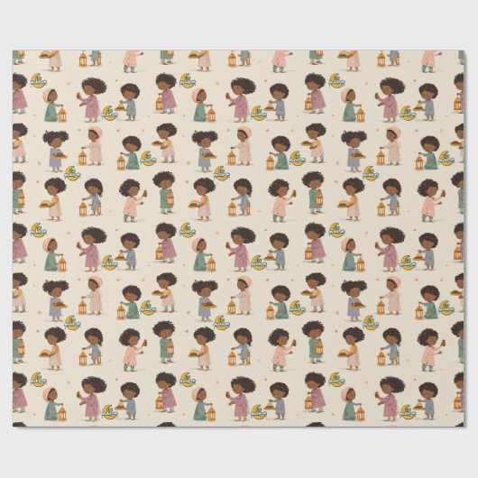Eid Mubarak Gift Wrap Roll – Kids Celebration Geschenkpapier (Flach)