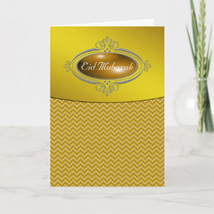 Eid Mubarak Gold Chevron Feiertagskarte