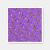 Eid Mubarak Gold Look Text Muster Elegant Serviette (Vorderseite)