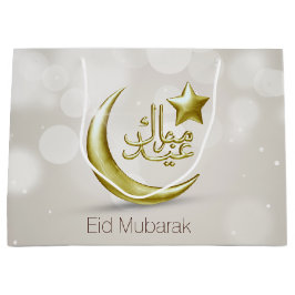 Eid Mubarak Gold Moon Star - Letzte Geschenktasche Große Geschenktüte
