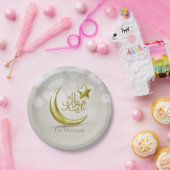 Eid Mubarak Gold Moon Star - Papierplatte Pappteller (Party)