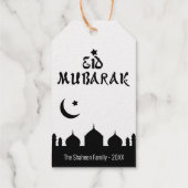 Eid Mubarak Gold Silhouette Moschee Star Geschenkanhänger (Rückseite)