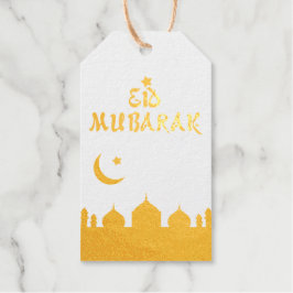 Eid Mubarak Gold Silhouette Moschee Star Geschenkanhänger