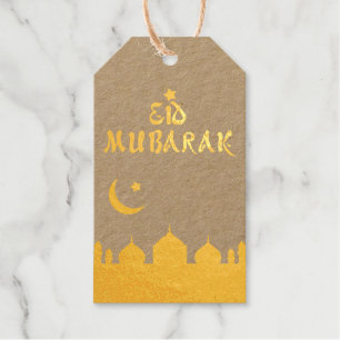 Eid Mubarak Gold Silhouette Moschee Star Geschenkanhänger